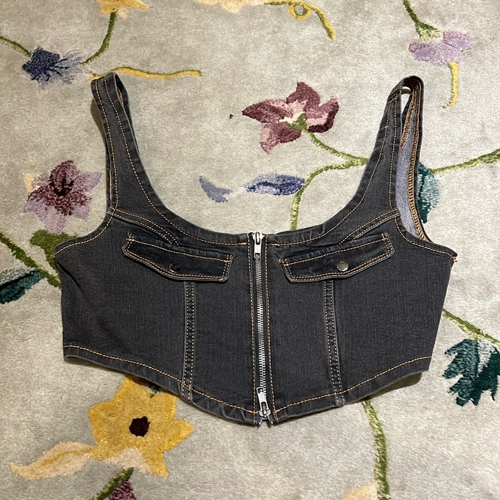 We wore what Jean crop top